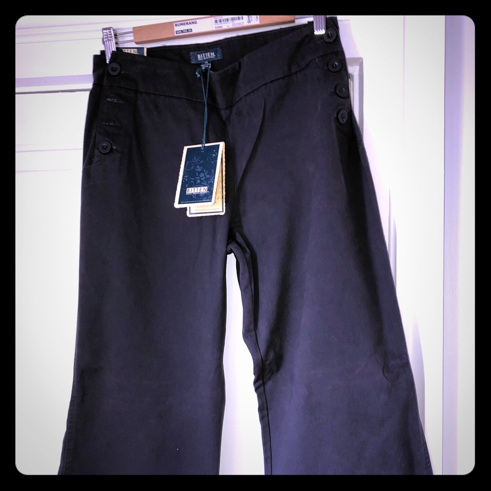 Wide Leg Sailor Style Pants